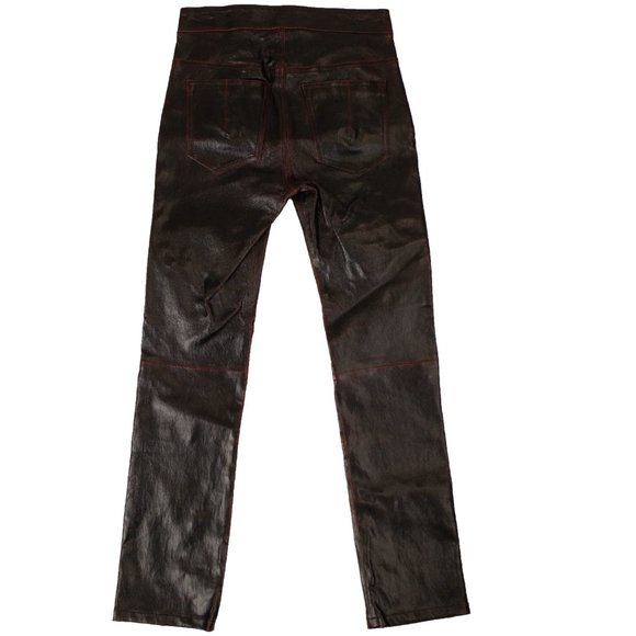 UNRAVEL PROJECT Black Leather Multi Zip Skinny Pants Size 28 $2240 - Picture 3 of 4